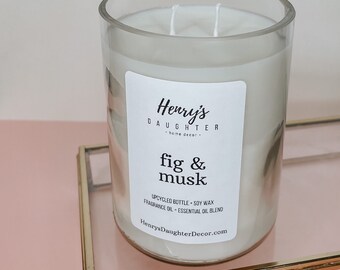 Two-Wick Champagne Bottle Soy Candle