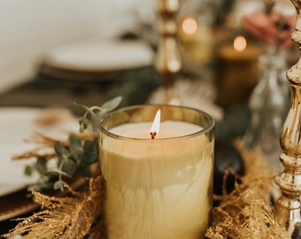 Wedding Decor Wine Bottle Soy Candles