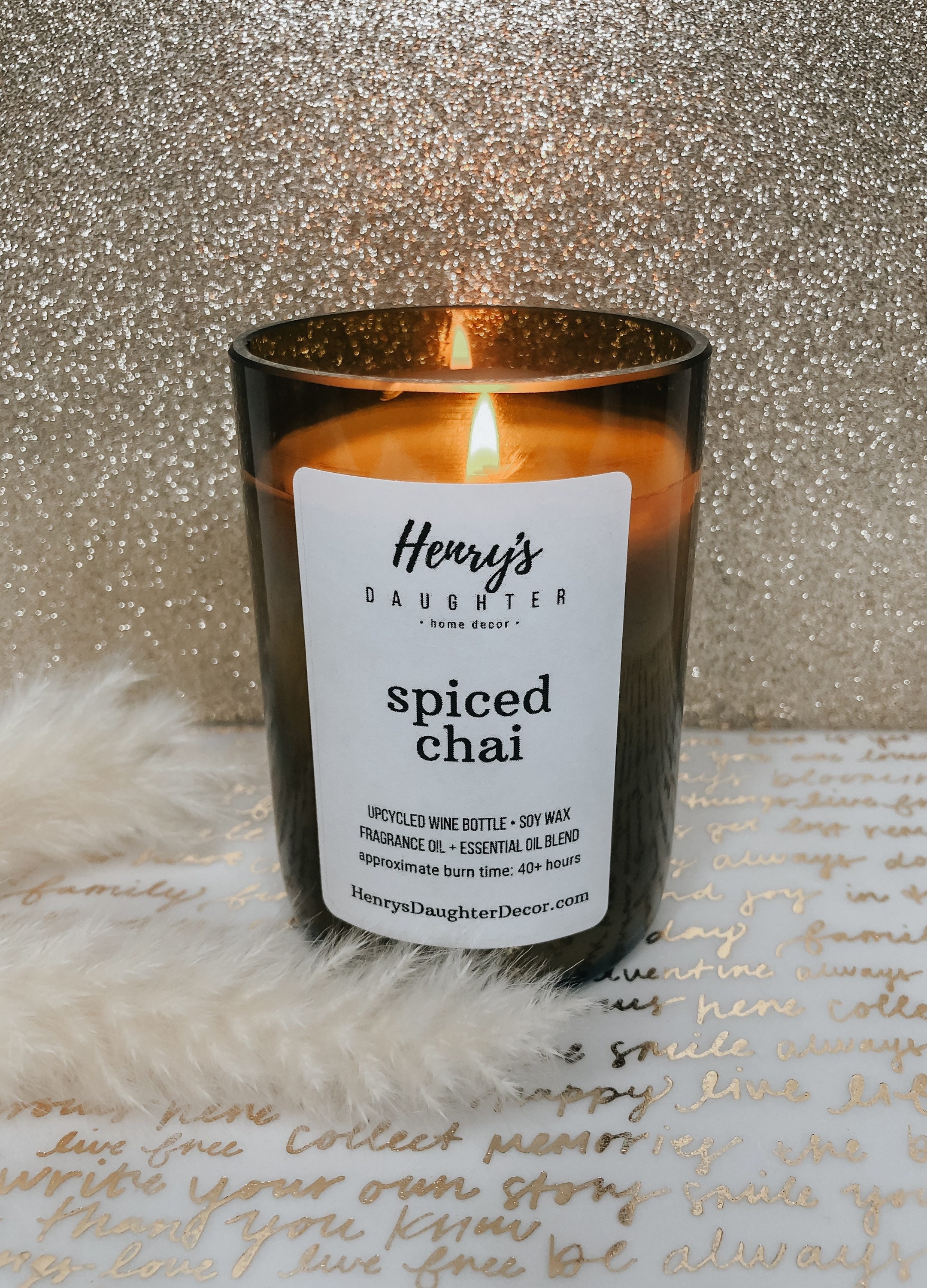 Spiced Chai - Bougie de Bouteille Vin