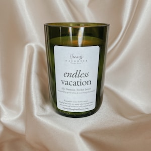 Endless Vacation Wine Bottle Candle Orchid image 2
