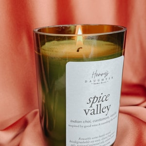 Spice Valley Wine Bottle Candle Spiced Chai image 2