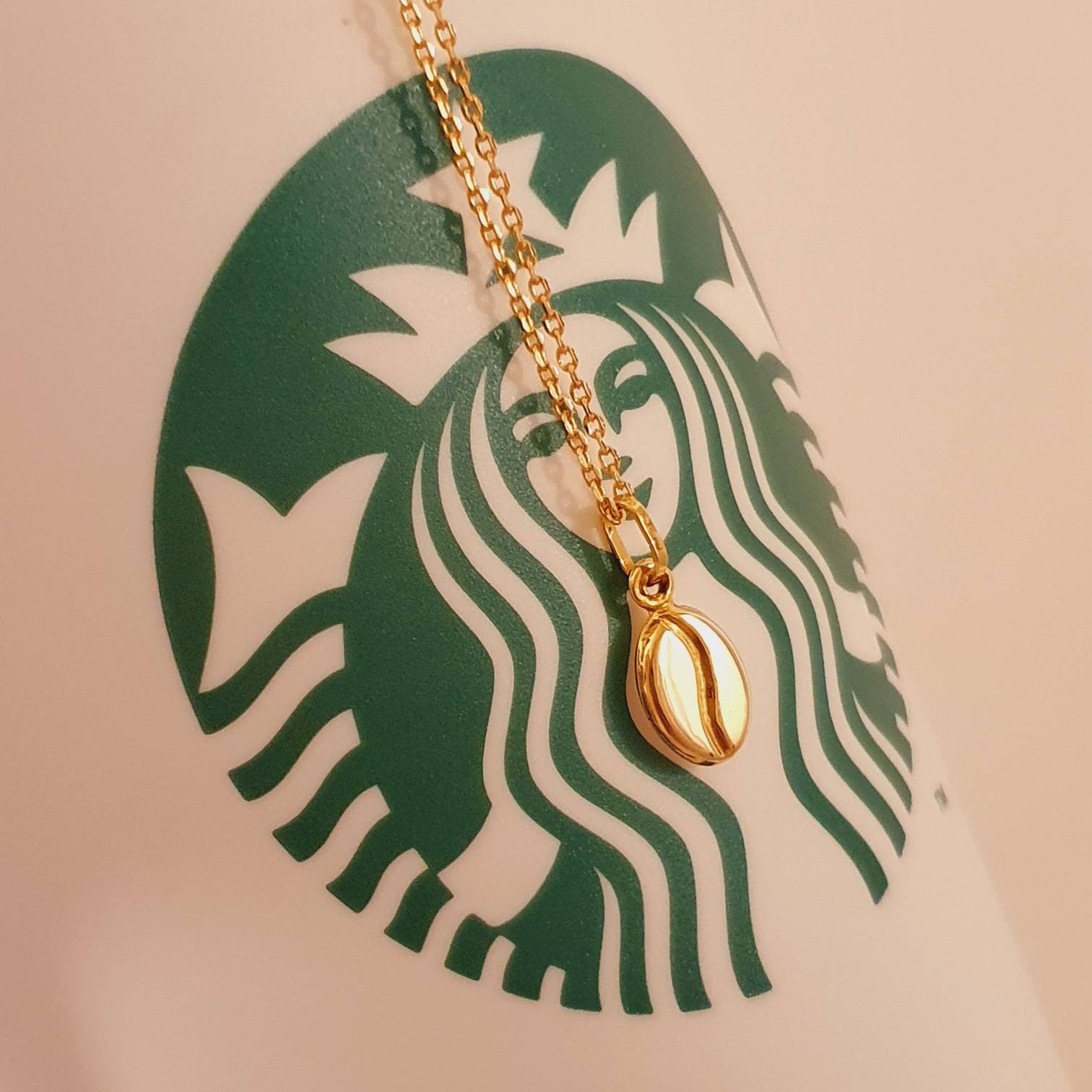 Vintage 9ct Yellow Gold Coffee Bean 
