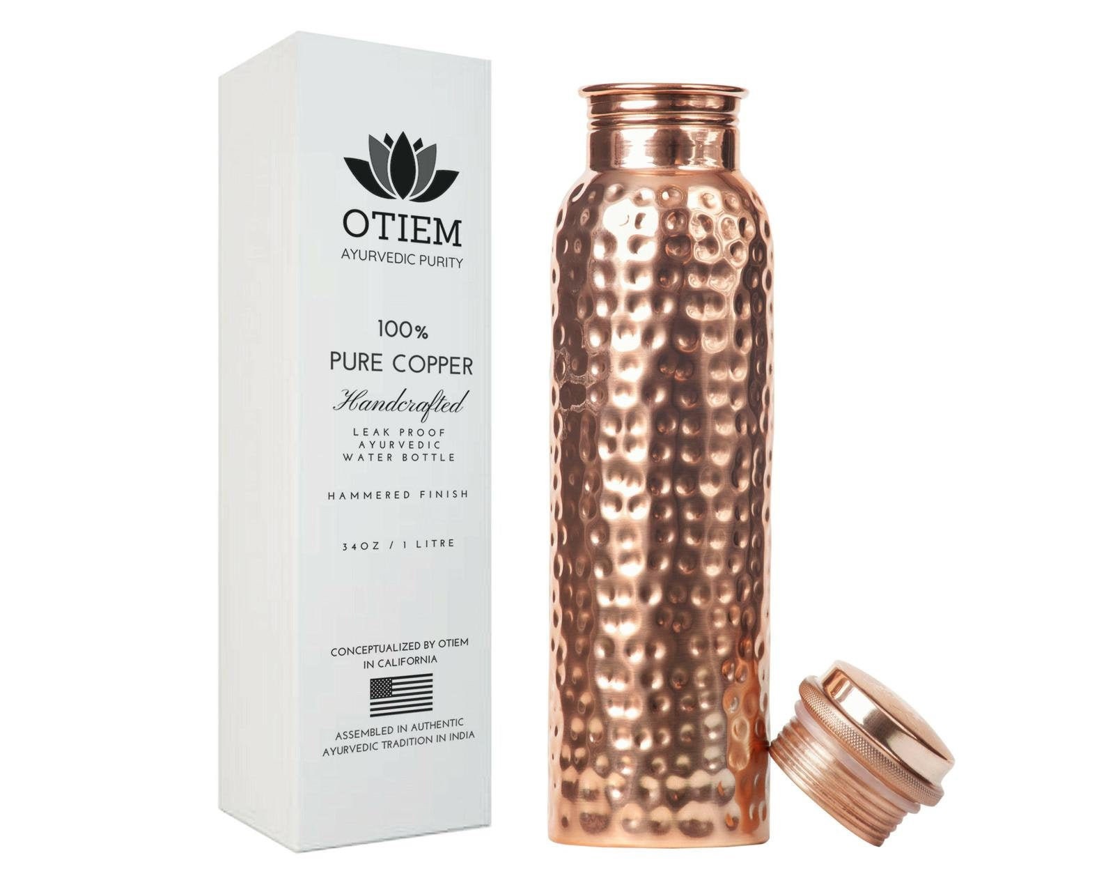 950.ML Free Shipping Pure Copper Handcrafted Water Bottle 