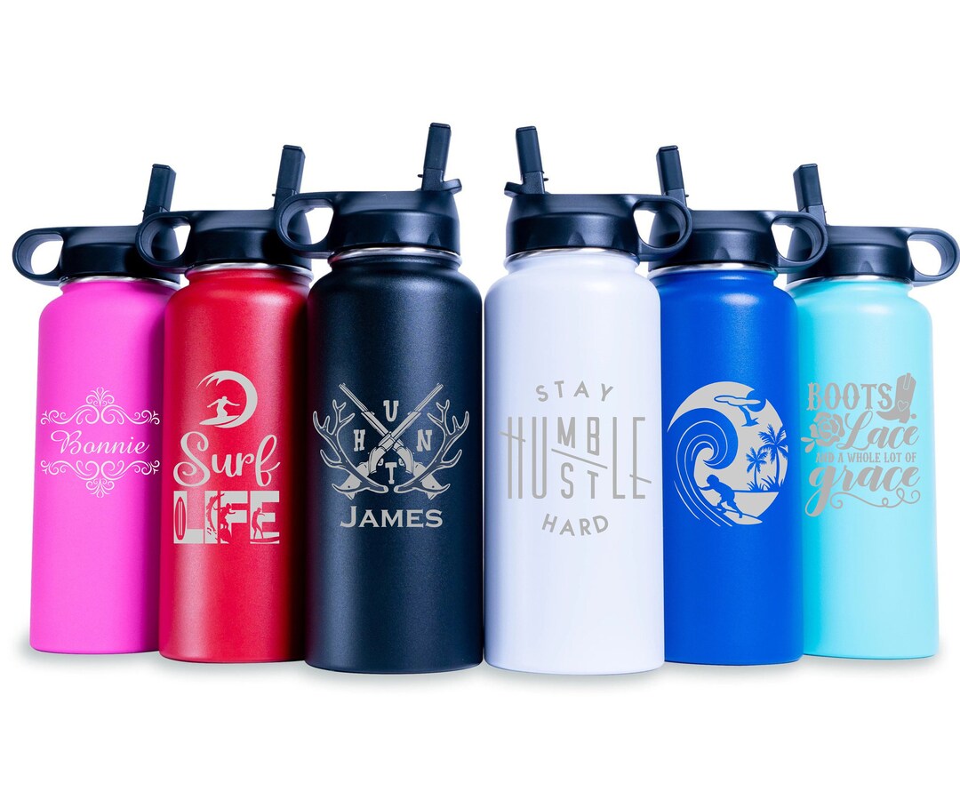 Personalized Water Bottle, Custom Water Bottle, 32oz Insulated Bottle ...