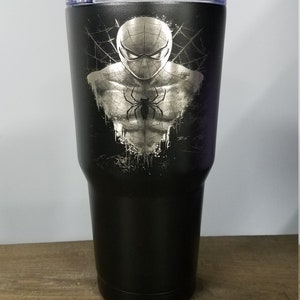 Yeti Laser Engraved Authentic Tumbler SPIDERMAN 