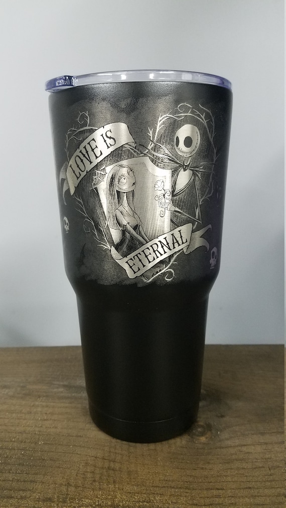 Laser engraved yeti cup 30 oz(nightmare Christmas)