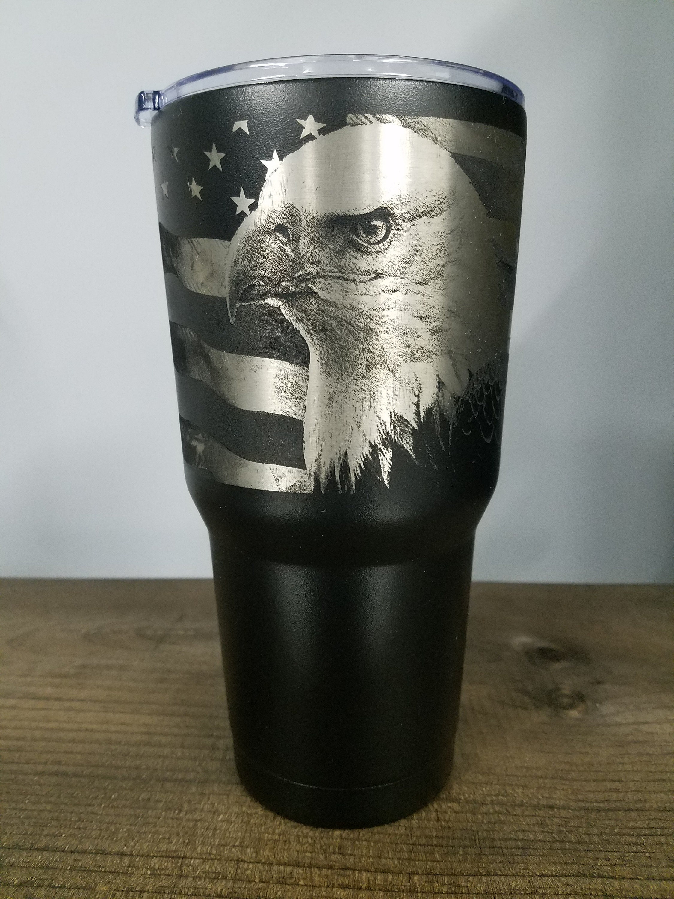 Eagle Tumbler Photo Realism Insulated Tumbler Engraved Cup Etsy
