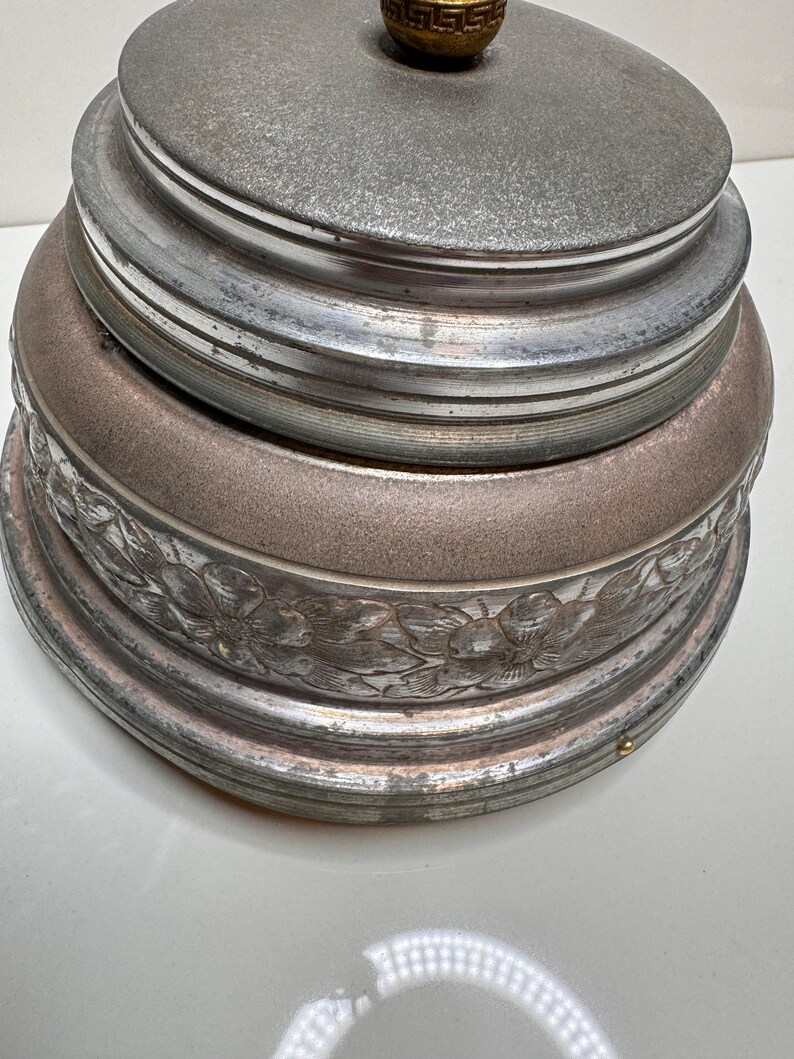 Vintage Musical Powder Puff Container Etsy