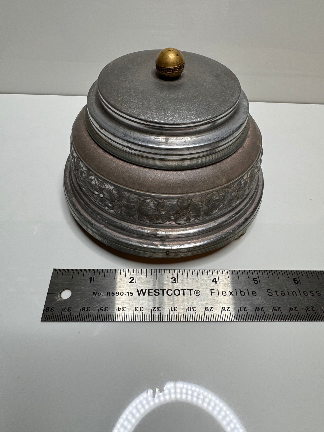 Vintage Musical Powder Puff Container Etsy