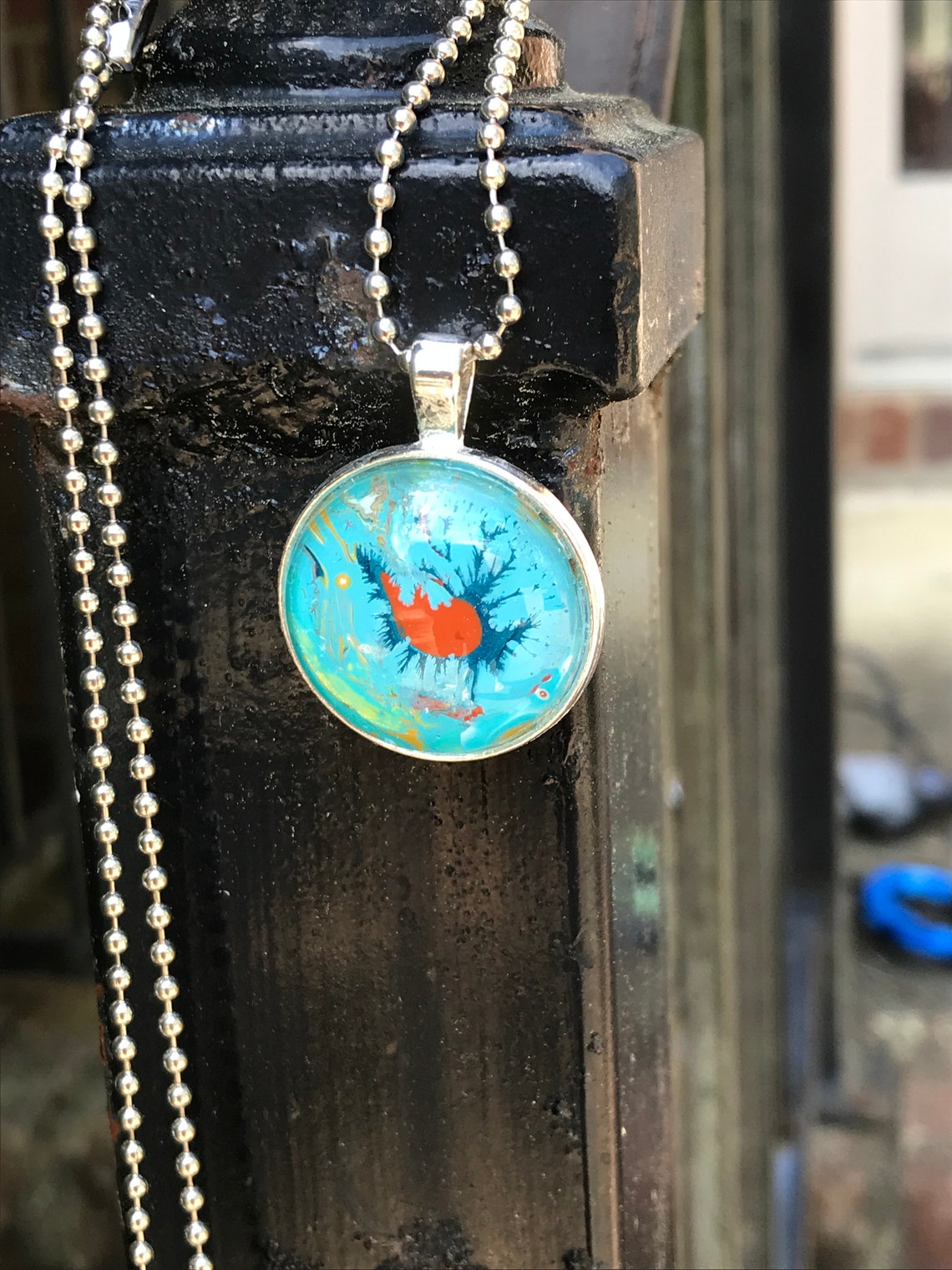 Acrylic Paint Skin Necklace Etsy