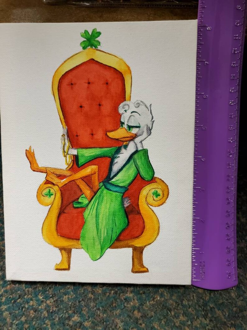 Gladstone Gander Original Watercolor Canvas Painting