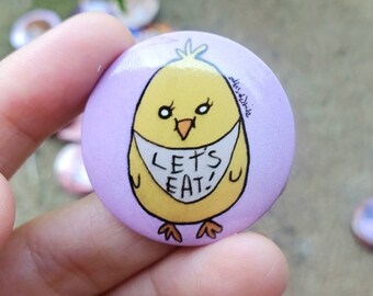 Round Little Chica Pinback Button