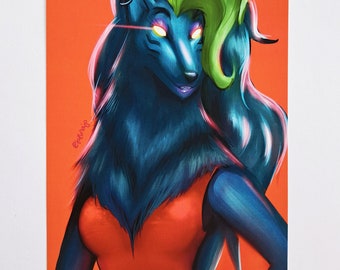 Roxanne Wolf Femme Fatale Postcard Print