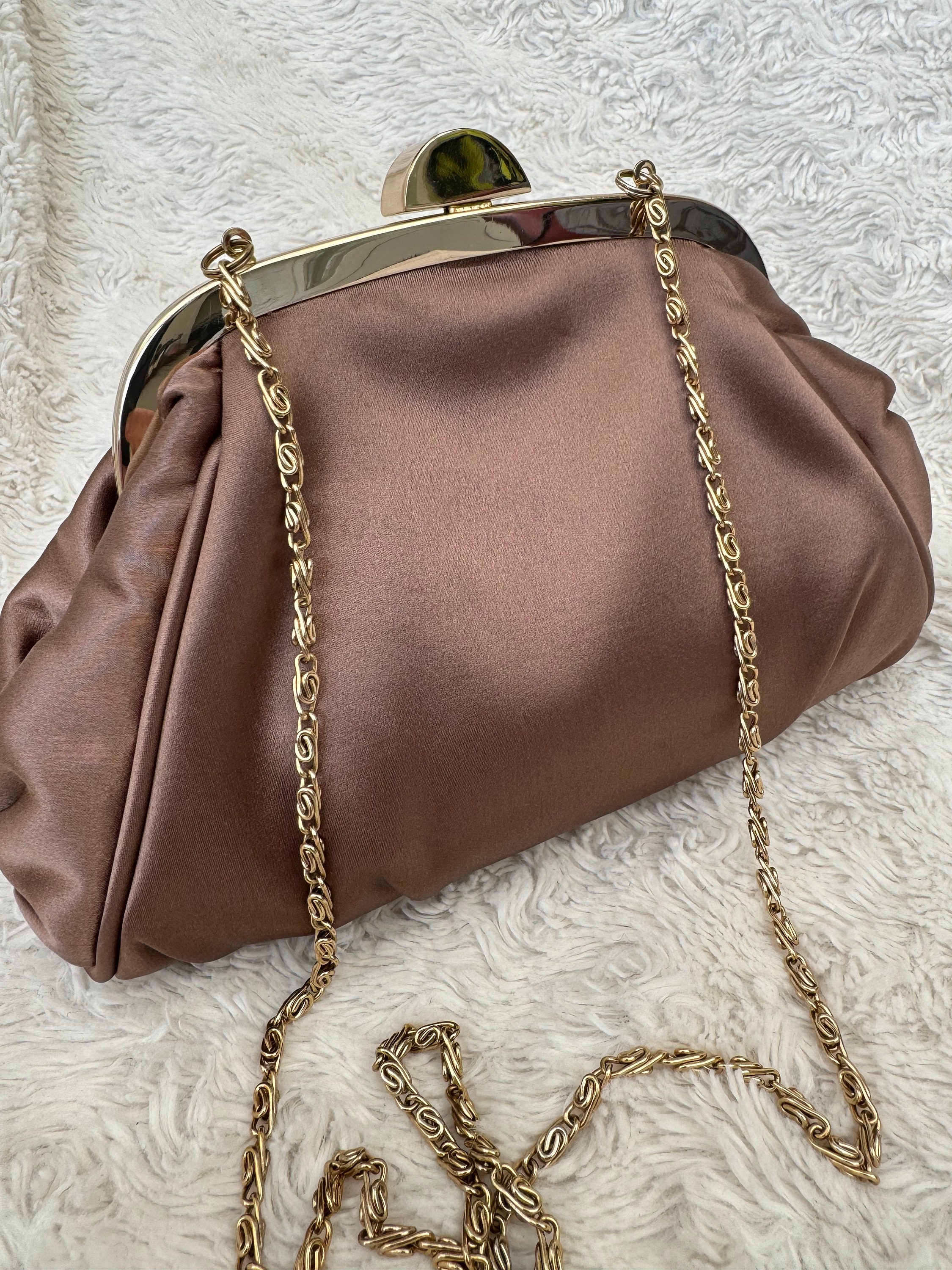 Roland Cartier Satin Clutch Handbag Etsy
