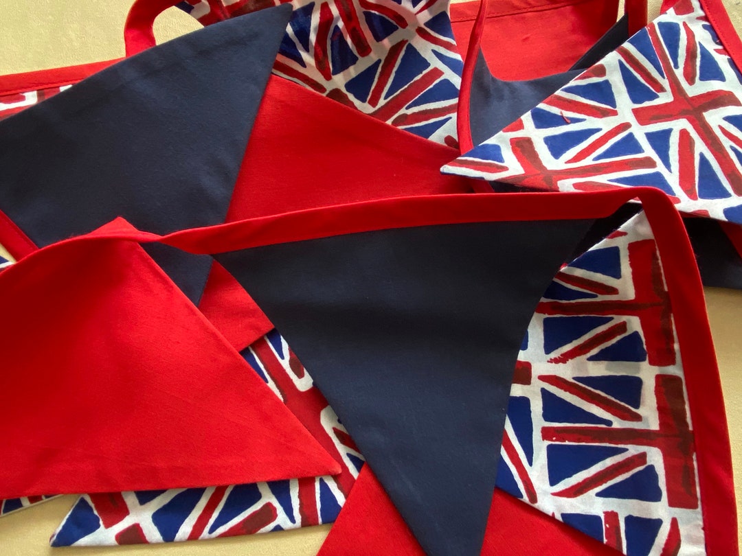 Union Jack Bunting in Red, White and Blue - Etsy