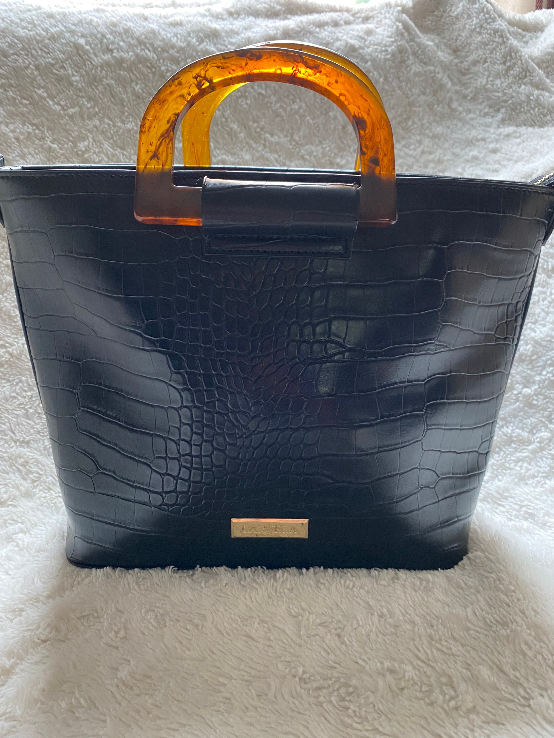 Carvela faux croc mini tote bag best sale