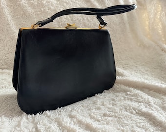 Bolso vintage de piel negra