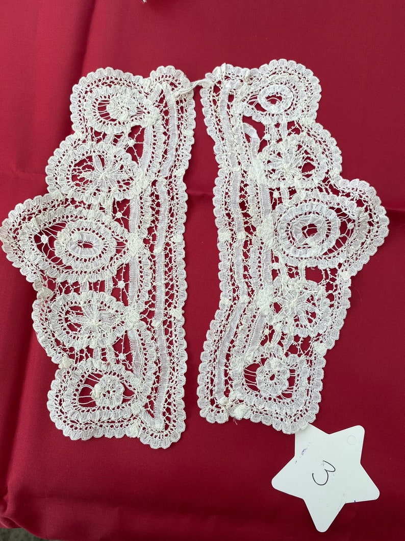 White Vintage Collars and Cuffs various Etsy UK