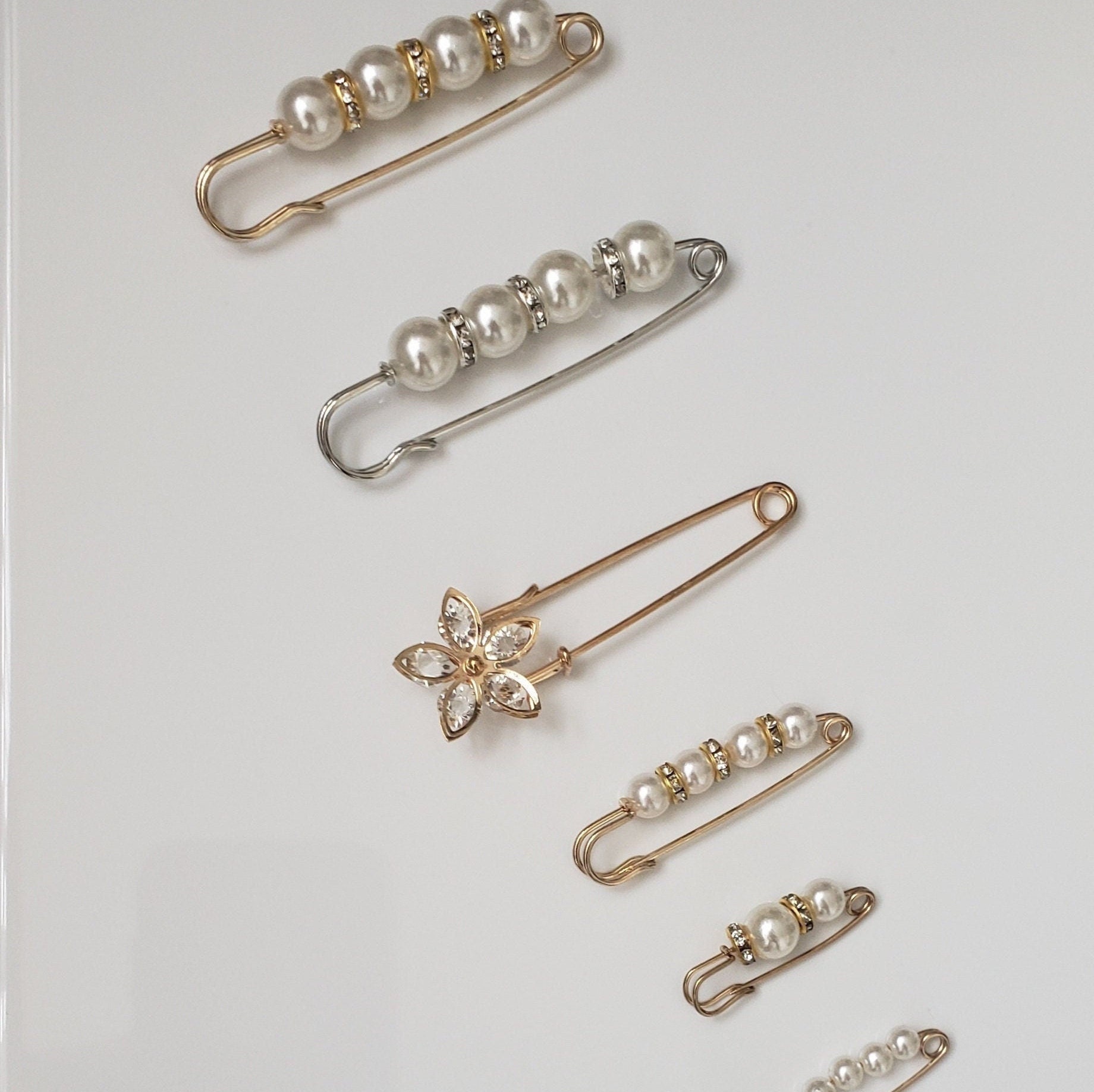 Safety Pin, Decorative Safety Pins, Gold and Silver Safety Pins for