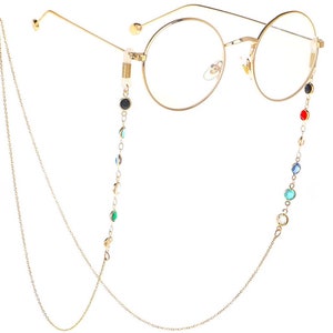 Stone glasses chain, anti slip Beaded Eyeglass Chain, Sunglass Chain, Strap, Necklace, Eyeglasses Holder, Hanger