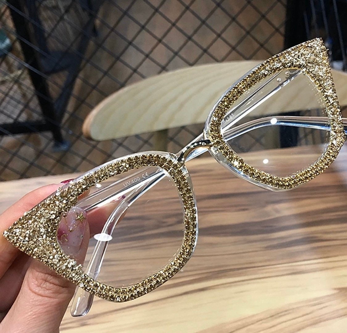 Shari Bling Cat Eye Glasses Frames - mix