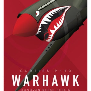 Curtiss P-40 Warhawk | By Donovan Reese Berlin | Pop Art Poster Print