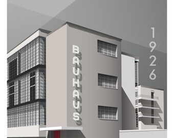 芸術写真 Bauhaus Dessau Foundation Poster Bauhaus Dessau | by Walter Gropius | Pop Art Poster Print - Etsy
