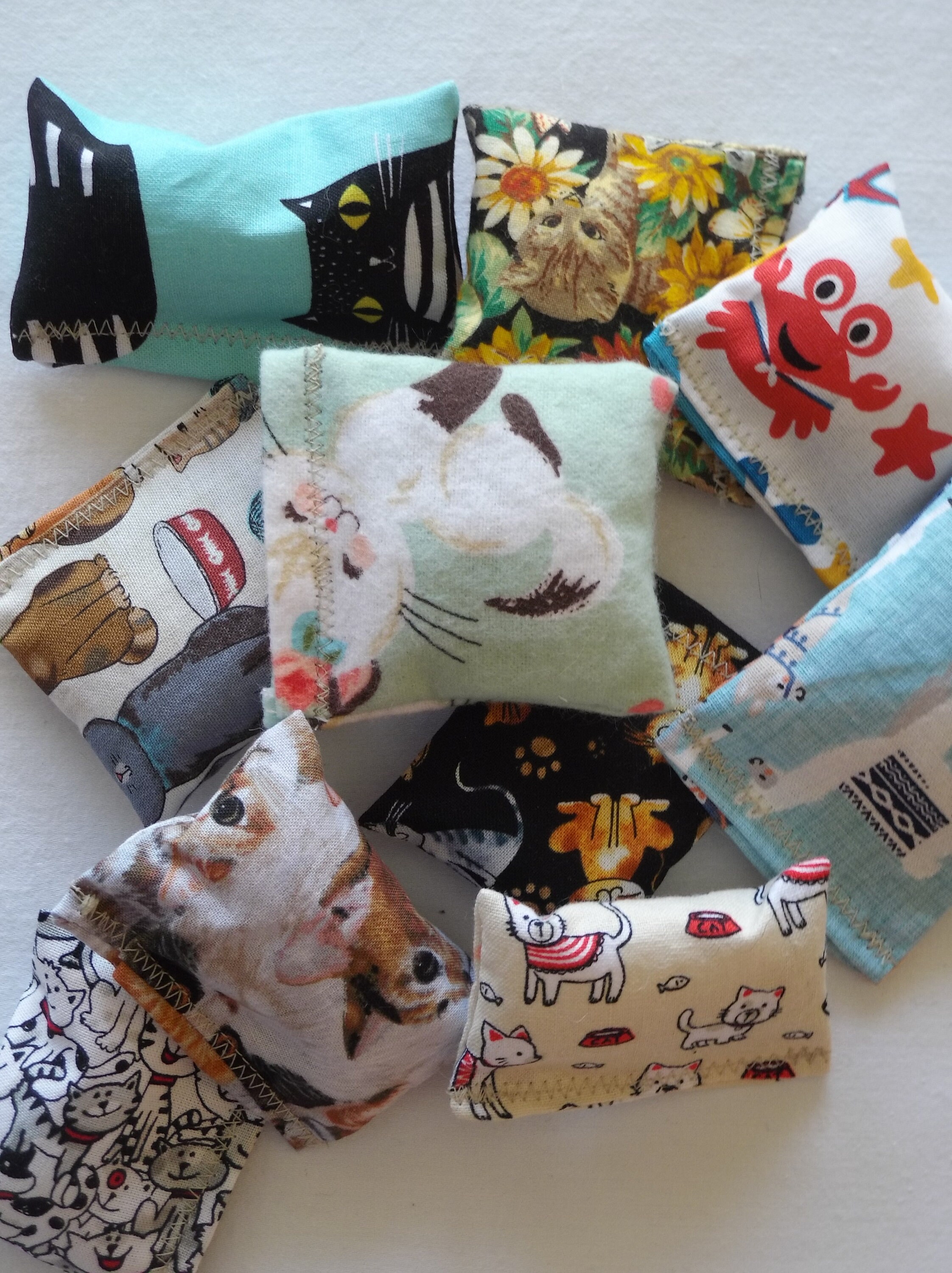 Organic Catnip Pillows Assorted Handmade Cat Toys Etsy