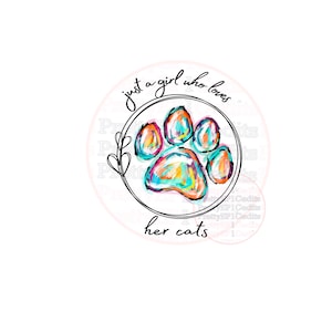 Gewoon een meisje dat van haar katten houdt, sublimatieontwerpen, digitale download, PNG, JPG.