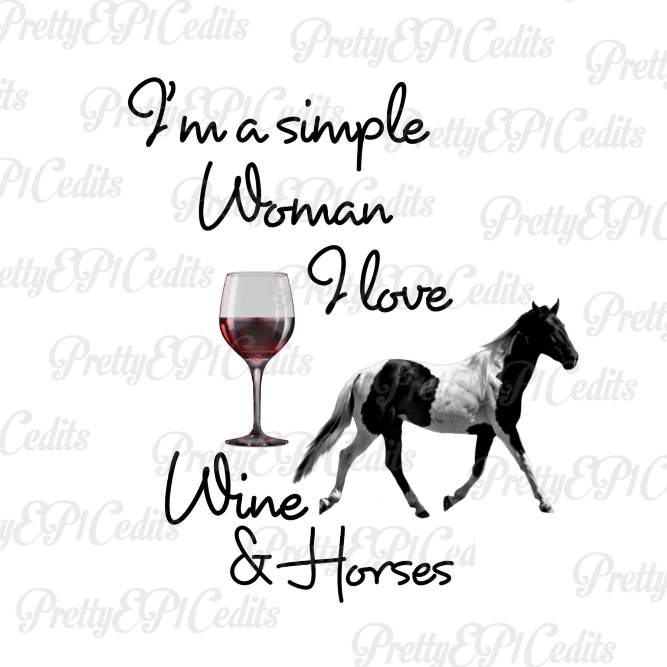 Horse and Wine Horse Quotesdigital Download Clip Art PNG Etsy