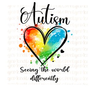 Autism seeing the world differently, autism awareness design, Autism sublimation art, accept, adapt, advocate, digital download PNG, JPG