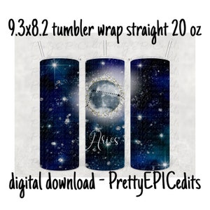 Tumbler Wrap, sterrenbeeld Constellation, Ram, digitale download, PNG