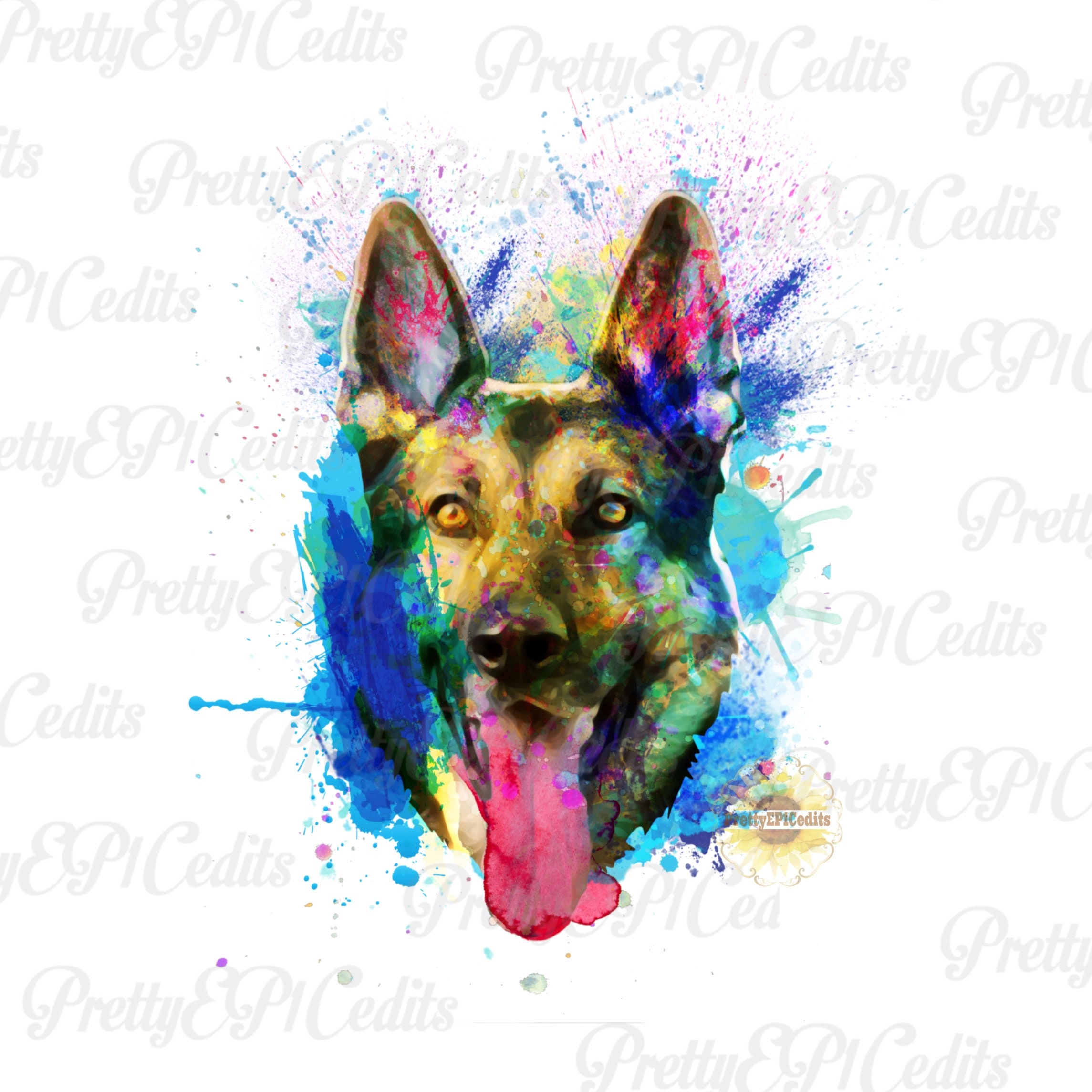 ジャーマン　シェパード　油絵　手描き　原画　油彩画 油絵】リアルな犬（ジャーマン・シェパード）を描く Draw a