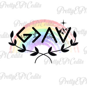 PNG, Rainbow, God is greater than the highs and lows,  printable digital image, PNG, JPG