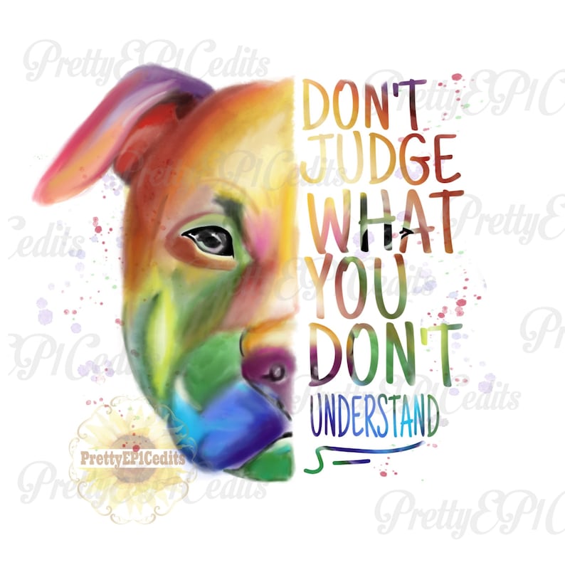 JPG Rainbow pitbull watercolor dog PNG half face pitbull digital download,clip art watercolor pitbull painted pitbull PNG