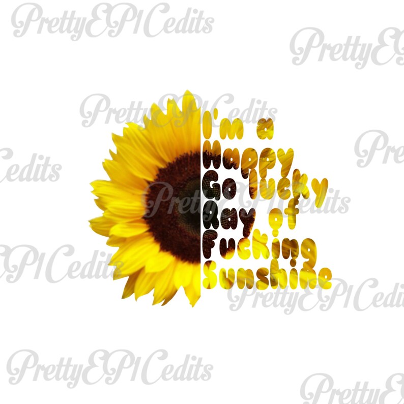 Tournesol Avec Citation Drole Censcored Image Numerique Etsy France