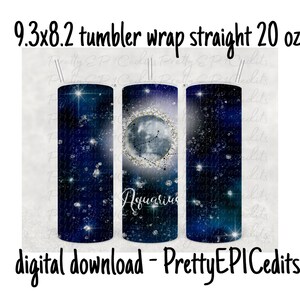 Tumbler Wrap, sterrenbeeld Constellation, waterman, digitale download, PNG