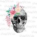 Watercolor Floral Skull, Skull Printable, Skull and Flowers, Digital ...