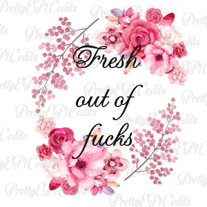 Frais de F-mot, fleurs roses, fleurs d’aquarelle, téléchargement numérique, clipart, PNG, JPG.