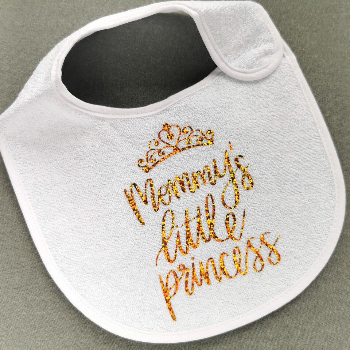Mommys little princess baby bib baby girl bib toddler  etsy
