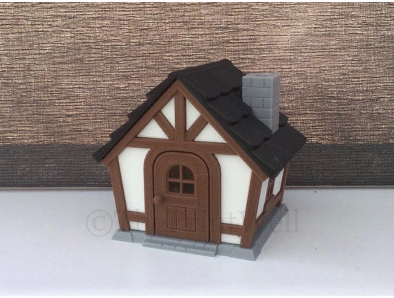 Animal Crossing Style House Keepsake Box / Display Piece 3D Printed PLA Plastic Custom Roof Colours Gift image 9