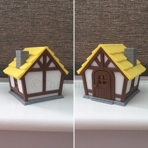 Animal Crossing Style House Keepsake Box / Display Piece 3D Printed PLA Plastic Custom Roof Colours Gift image 5