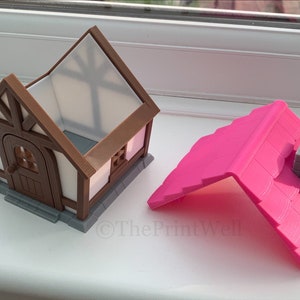 Animal Crossing Style House Keepsake Box / Display Piece 3D Printed PLA Plastic Custom Roof Colours Gift image 2