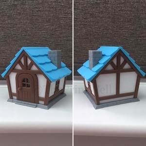 Animal Crossing Style House Keepsake Box / Display Piece 3D Printed PLA Plastic Custom Roof Colours Gift image 4