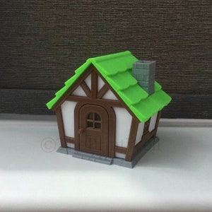 Animal Crossing Style House Keepsake Box / Display Piece 3D Printed PLA Plastic Custom Roof Colours Gift image 8