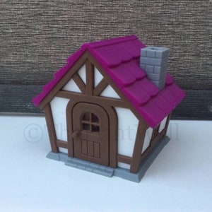 Animal Crossing Style House Keepsake Box / Display Piece 3D Printed PLA Plastic Custom Roof Colours Gift image 10