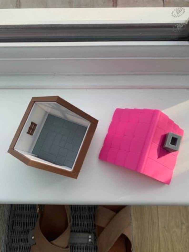 Animal Crossing Style House Keepsake Box / Display Piece 3D Printed PLA Plastic Custom Roof Colours Gift image 3