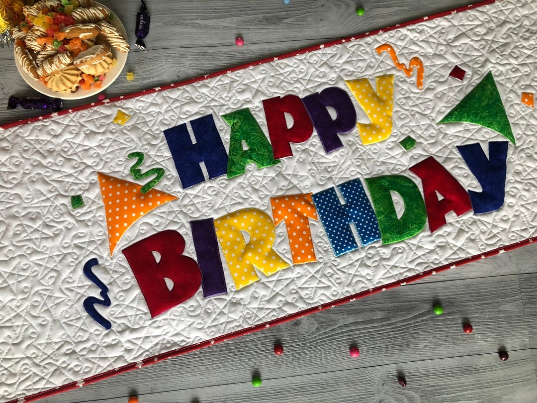 Sweet Birthday Bliss Quilted Table Runner GFTOTP4989 main image 1
