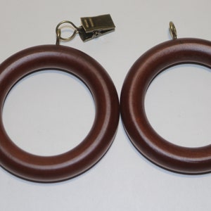 27 Vintage Vorhangringe aus Kunstholz mit Metallhaken 2 | Etsy