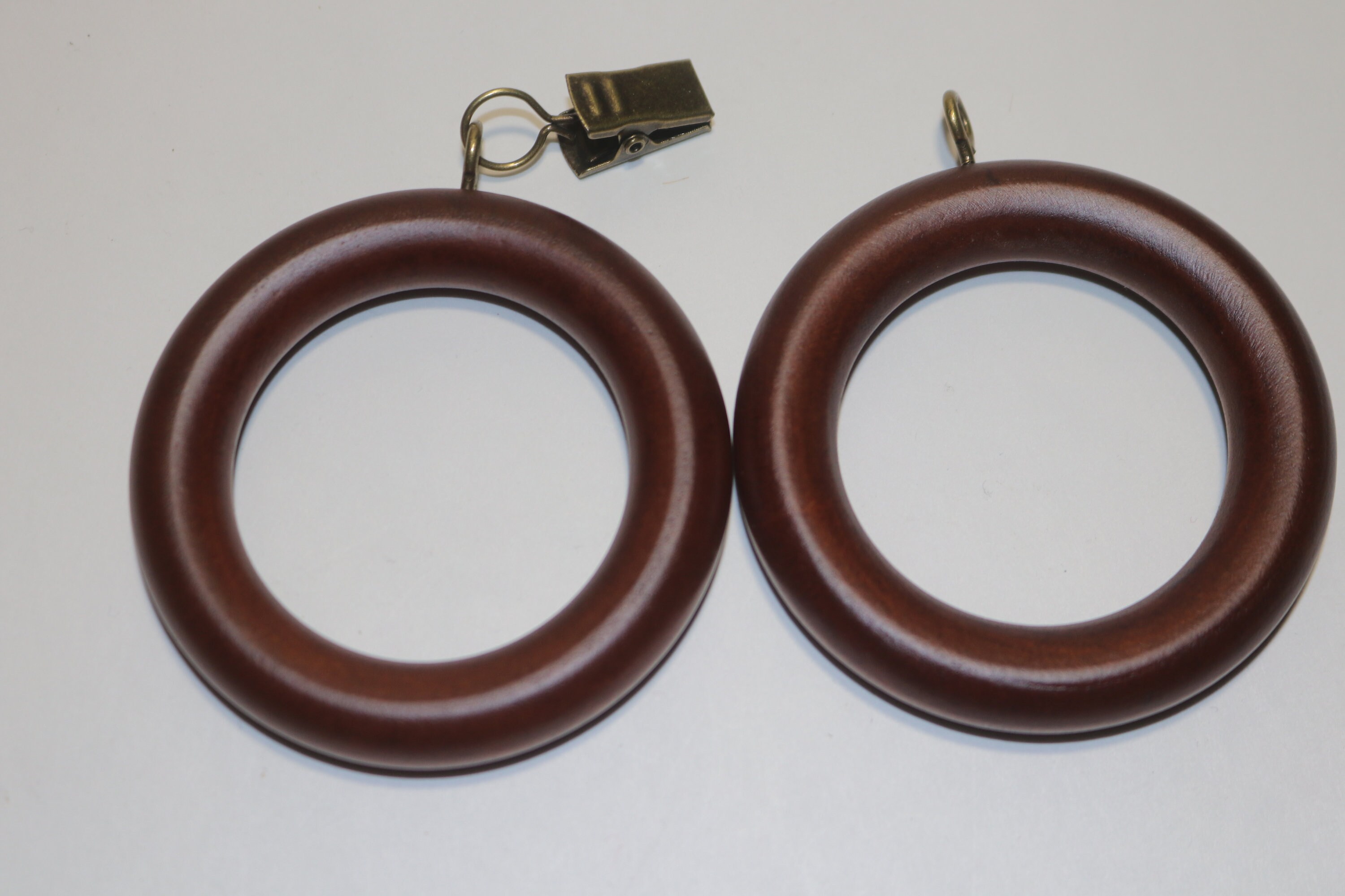 27 Vintage Vorhangringe aus Kunstholz mit Metallhaken 2 | Etsy